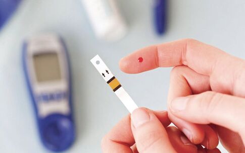 Sangue para medir o azucre con diabetes